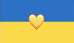Ukraine flag med hjerte